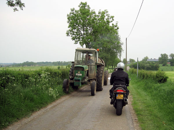 Trekker en motorrijder