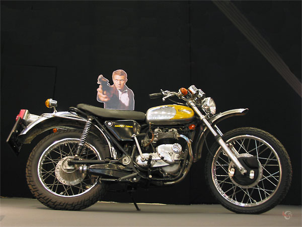 Steve McQueen met z'n motor